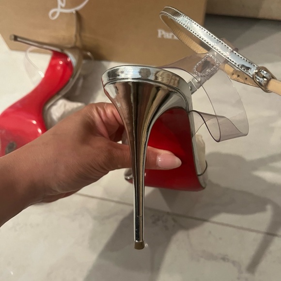 CHRISTIAN LOUBOUTIN
Jamais Assez 100 pvc silver sandals - Picture 7 of 11